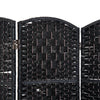 Stylish Black Wicker Room Divider