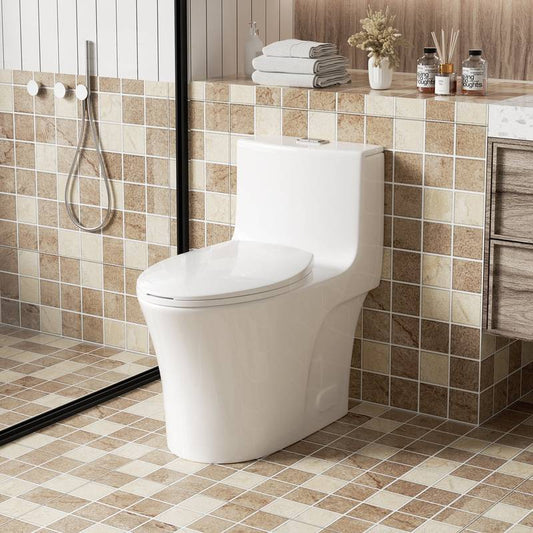 Eco-Friendly Comfort Toilet with Dual Flush and Soft Close Seat