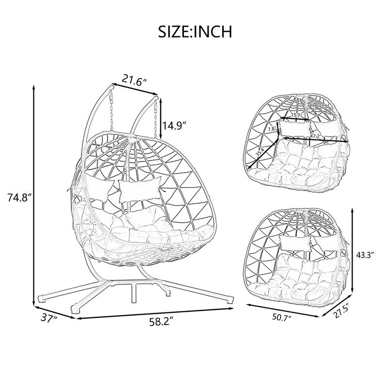 Cozy Double Egg Swing Chair