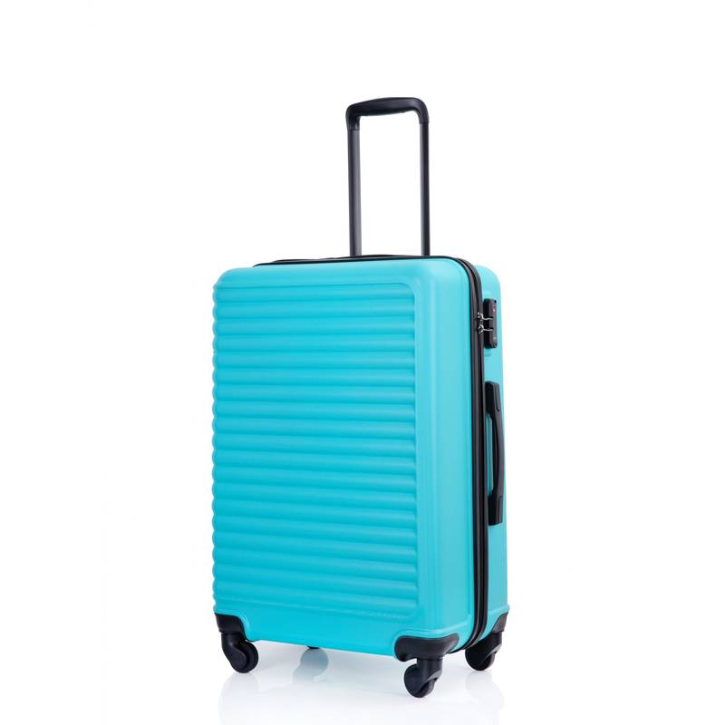 Turquoise Travel Trio: Lightweight Spinner Luggage with Hooks & TSA Lock