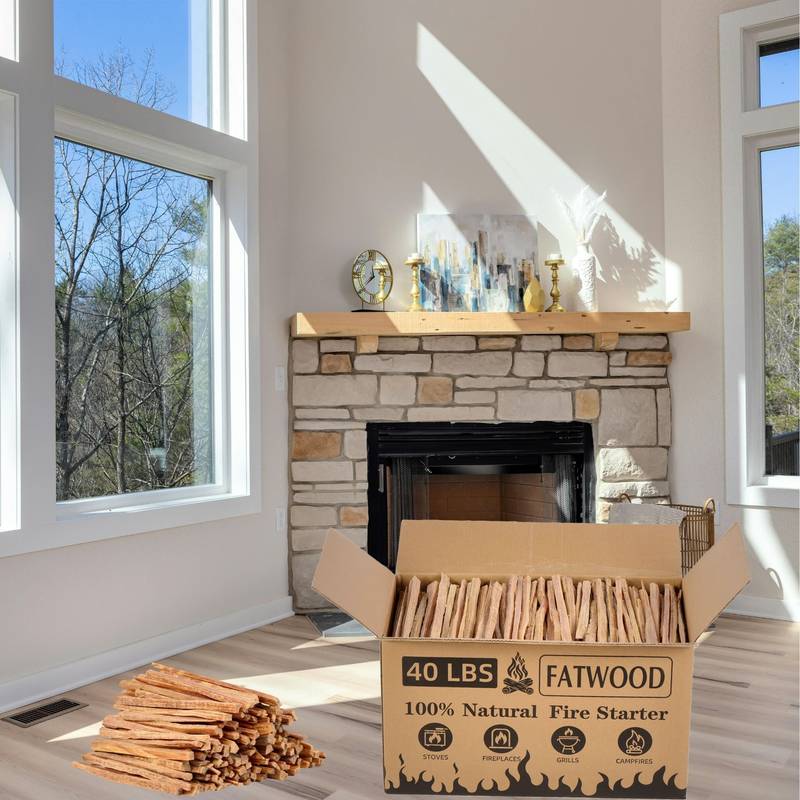 Nature’s Firestarter Sticks - Pure Pine Kindling for Campfires and Grills