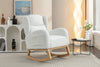 Cozy Ivory Teddy Rocking Chair