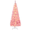 Charming Snowy Pencil Christmas Tree with Warm Lights