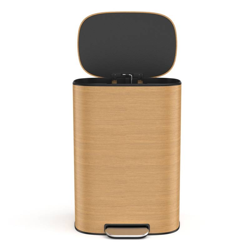 Soft Close Step Trash Can - Stainless Steel Elegance