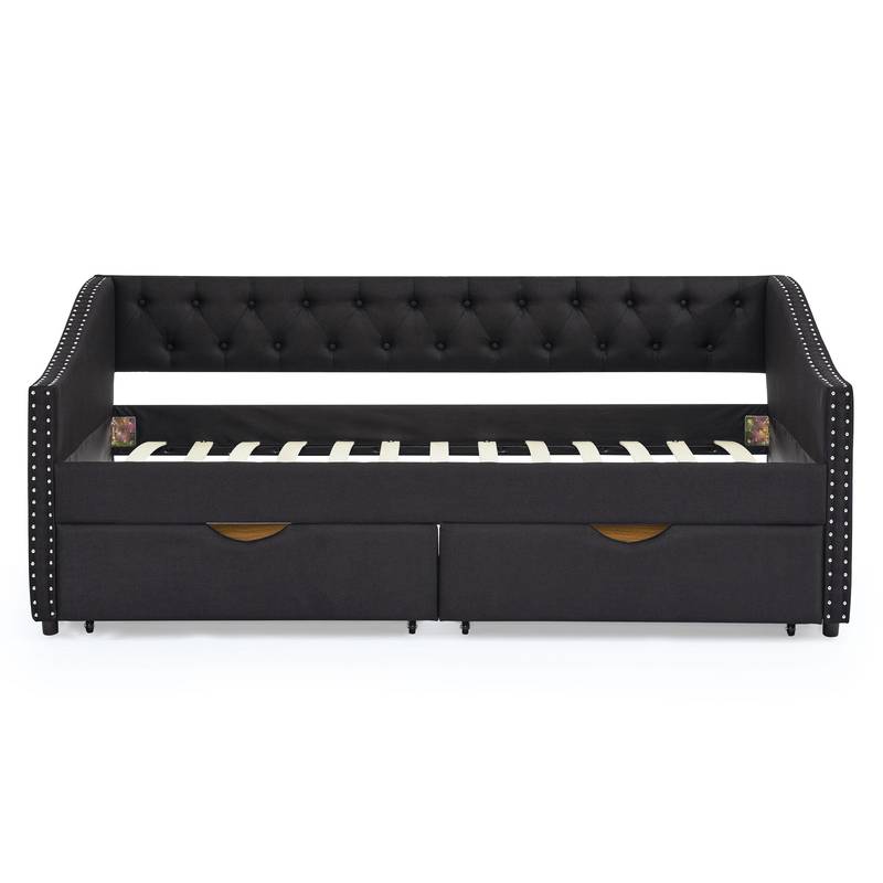 Cozy Twin Daybed with Stylish Drawers