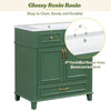 Vintage Green Bathroom Vanity with Soft-Close Storage