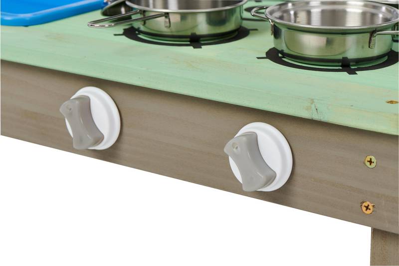 Outdoor Wooden Play Kitchen & Water Set for Kids
