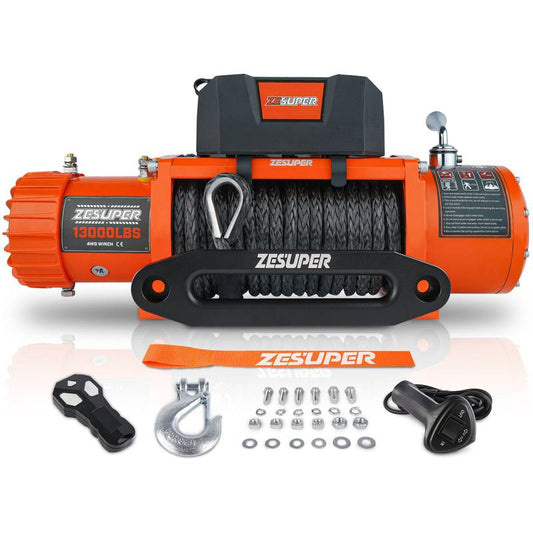 ZESUPER Heavy-Duty Waterproof Electric Winch with Wireless Remote