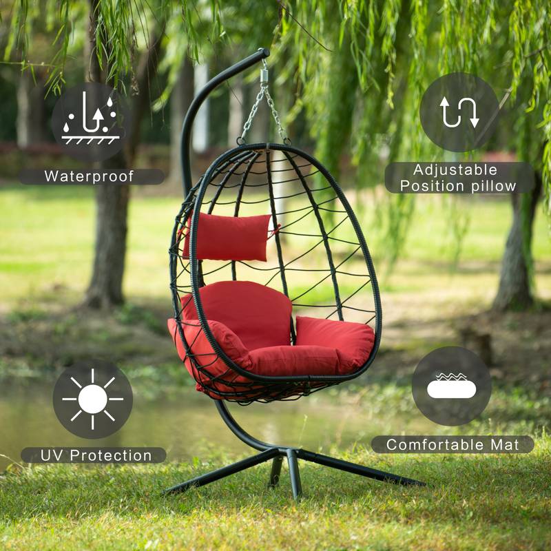 Cozy Swing Egg Chair with Stand