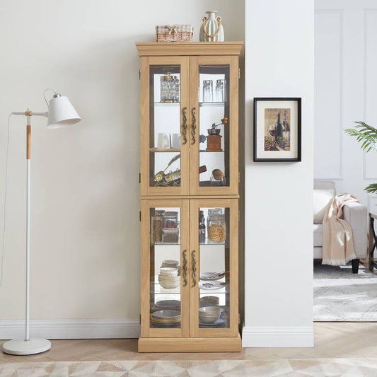 Luminous Glass Curio Cabinet