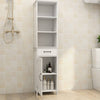 Chic White Floor Cabinet with Drawer and Door