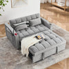 Chic Velvet Sofa Bed with USB Port and Swivel Stand