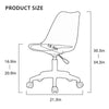 Swivel Comfort: Stylish Armless Desk Chair in Amber Brown