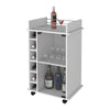 Chic Vegas Bar Cart with Glass Doors & Liquor Cubbies