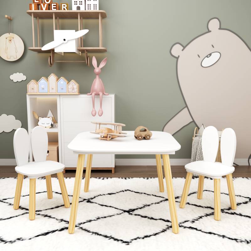 Bunny Playtime Table & Chairs Set