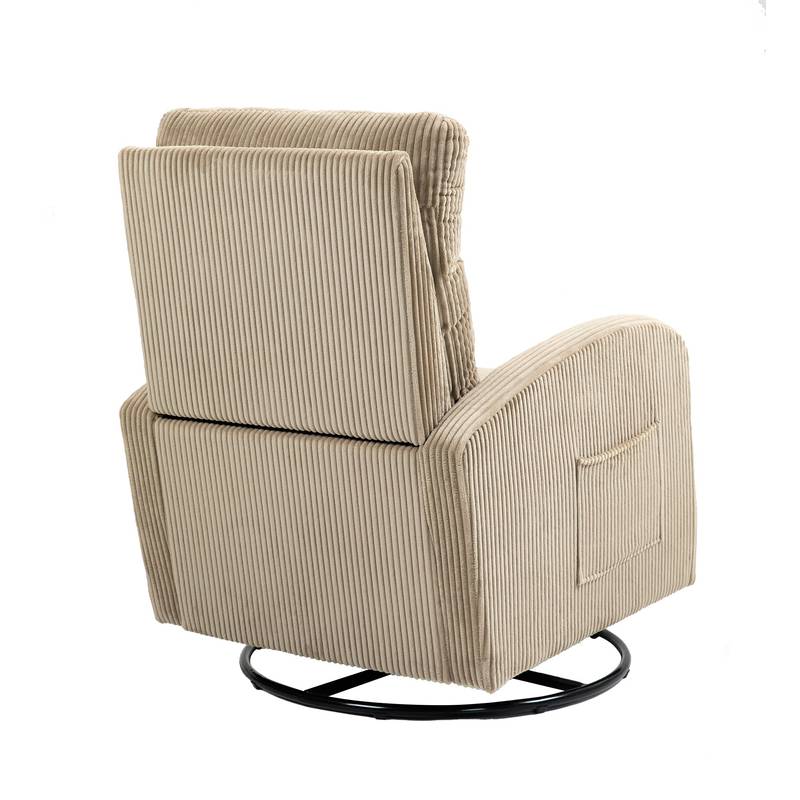 Cozy Glider Rocking Chair in Soft Flannel