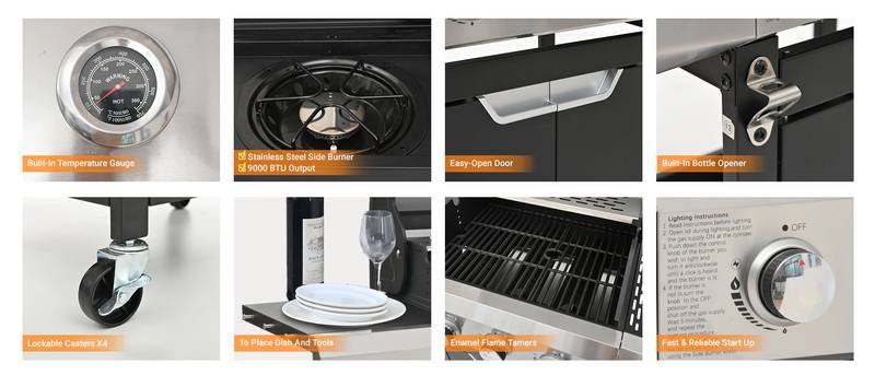SizzlePro Outdoor 4-Burner Grill