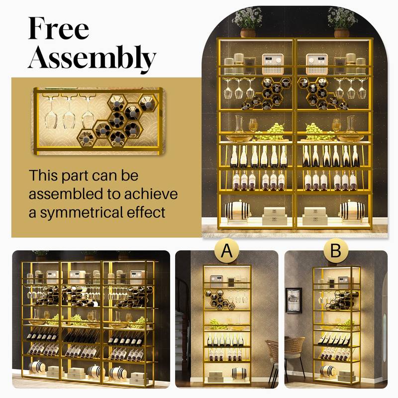 Chic LED Wine Tower Cabinet