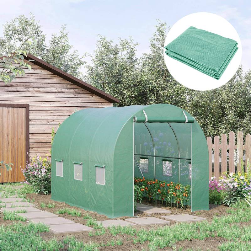 Outsunny Heavy-Duty Greenhouse Cover with Windows
