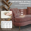 Chic Pink Loveseat with Gold Legs