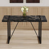 Chic Black Rectangular Dining Table for Gatherings