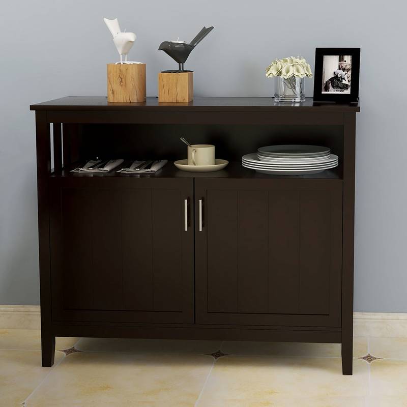 Chic Brown Kitchen Buffet & Storage Cabinet