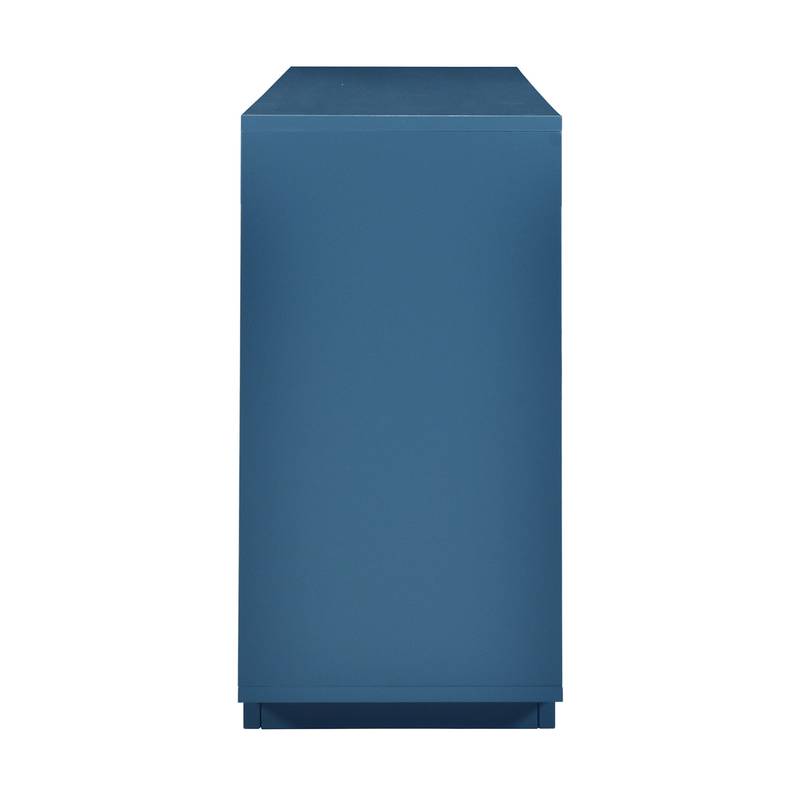 Navy Blue Modern Sideboard with Stylish Handles and Adjustable Shelves