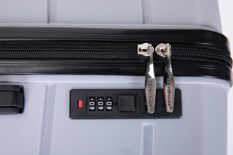 “Silver Spinner Suitcase Trio with TSA Lock”