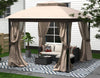 Cozy Retreat Gazebo with Bug Net & Sunshade