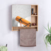 Stylish Wall-Mounted Bathroom Cabinet with Towel Rack and Shelves