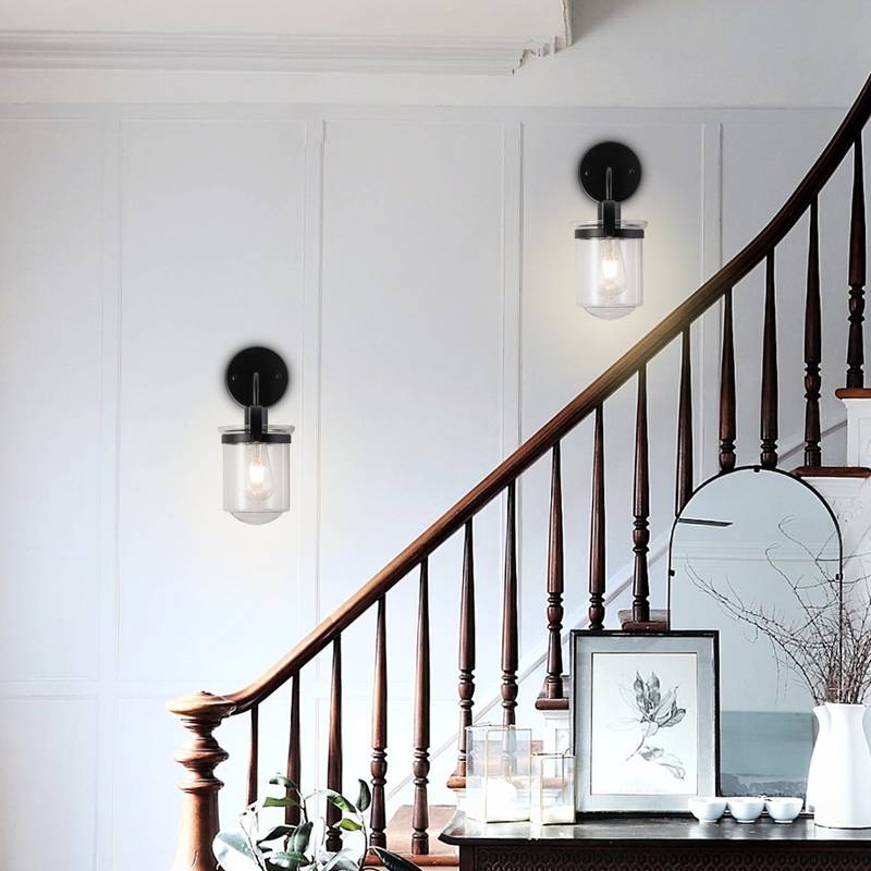 Modern Clear Glass Sconce - Stylish Indoor Light for Any Room