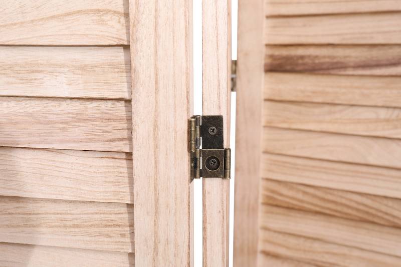 Natural Wood Folding Room Divider