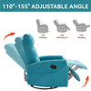 Cozy Blue Rocker Recliner Chair