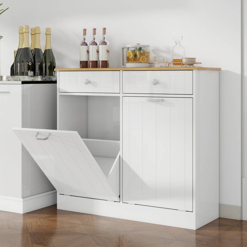 Versatile Pet-Proof Trash & Sorter Cabinet