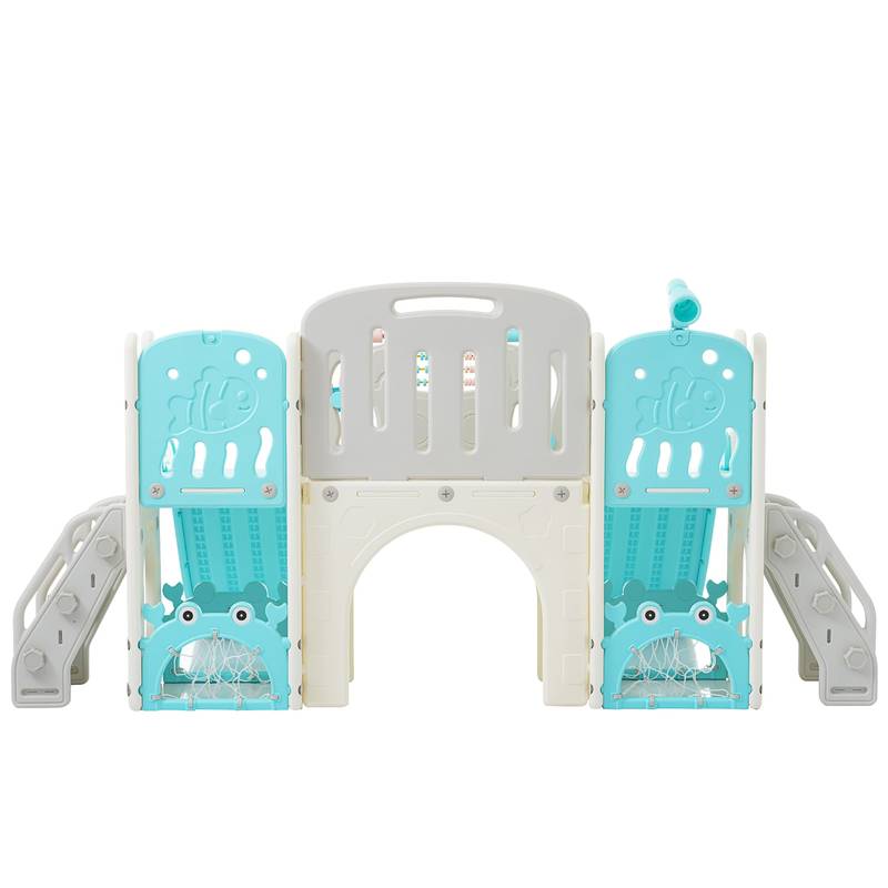 Ocean Adventure Playset with Double Slides & Fun Features!