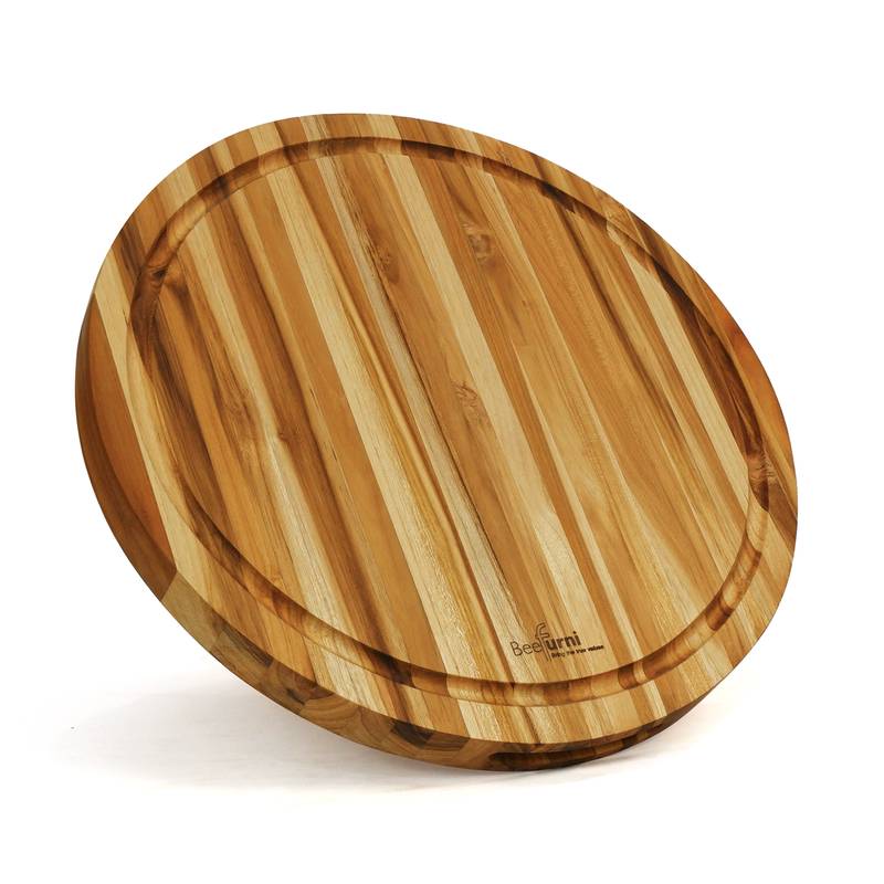 Premium Round Teak Cutting Boards - Set of Five