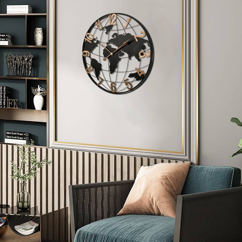 Elegant World Map Wall Clock: A Stylish Touch for Any Room