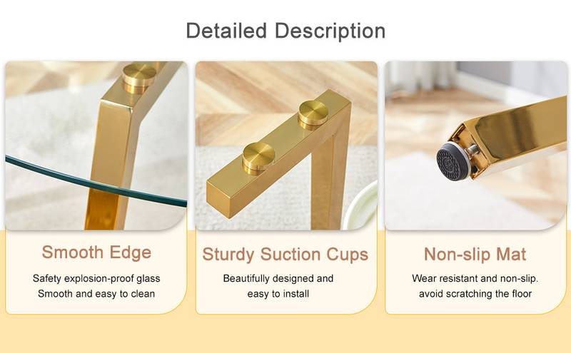 Chic Gold-Base Glass Dining Table – Perfect for Home & Office Gatherings!
