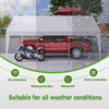 All-Weather Steel Carport Canopy with Removable Walls