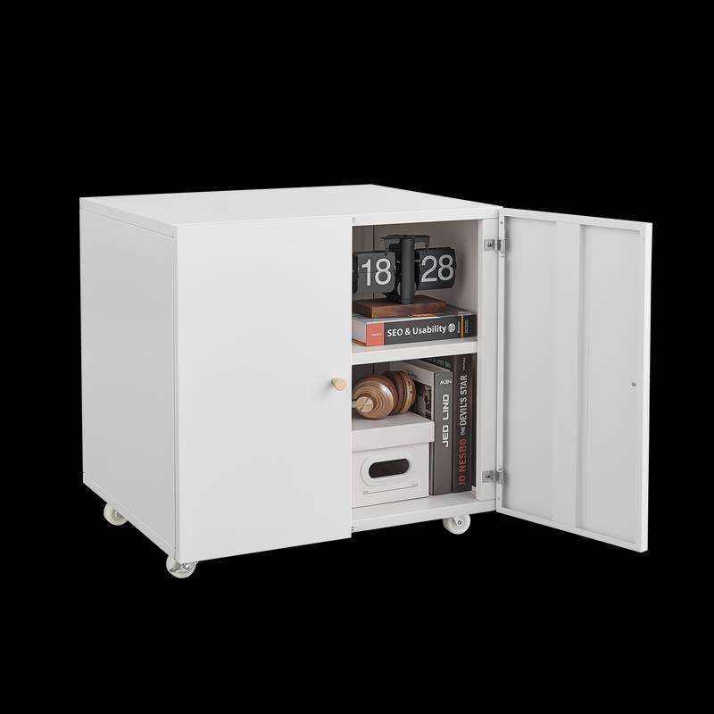 Rolling Printer Storage Cart with Open Shelves