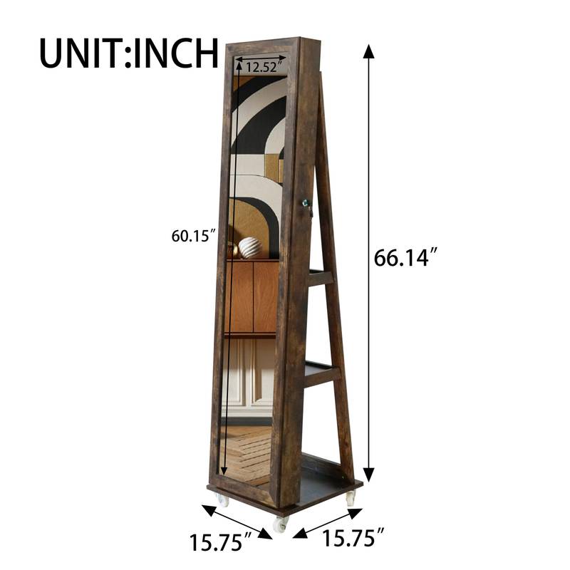 Spinning Glam LED Jewelry Cabinet