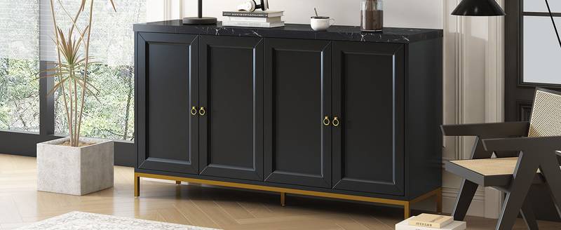 Stylish Black Sideboard with Ample Storage