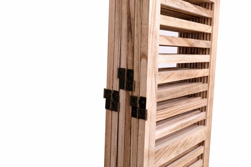 Natural Wood Folding Room Divider