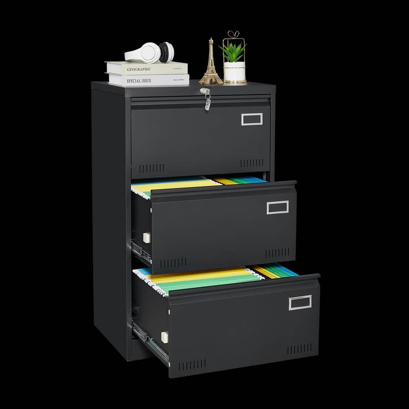Secure & Stylish 3-Drawer Filing Cabinet