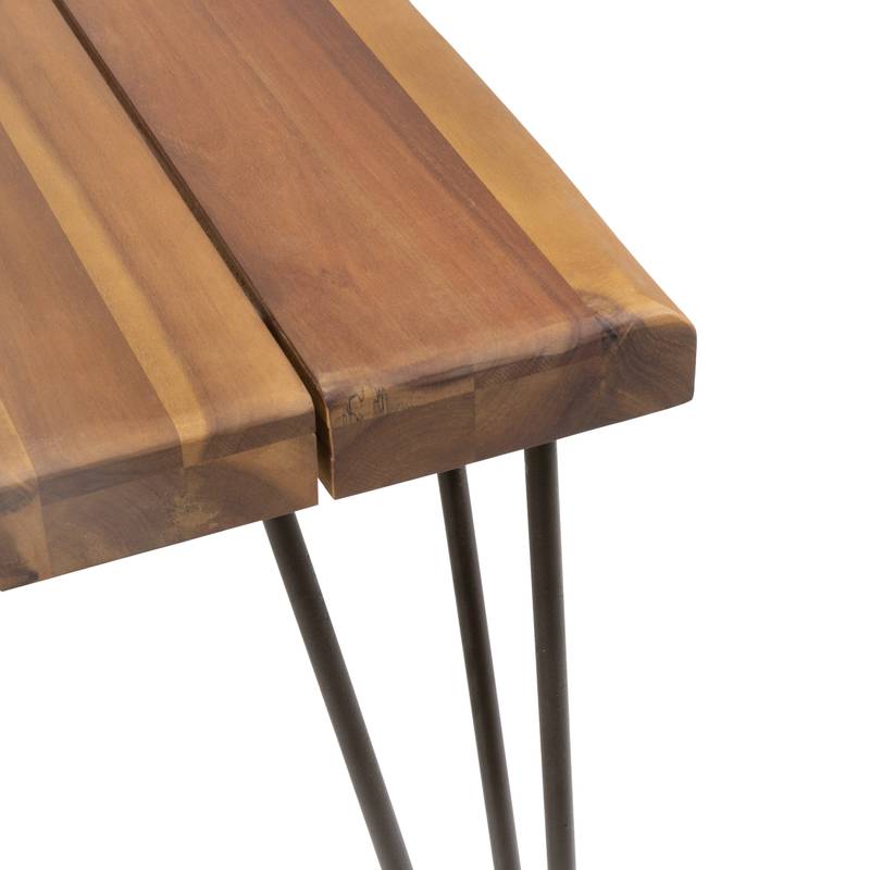 Zion Rustic Wood & Metal Dining Table