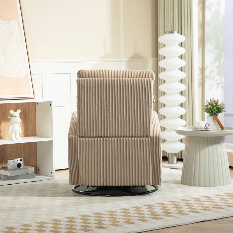 Cozy Glider Rocking Chair in Soft Flannel