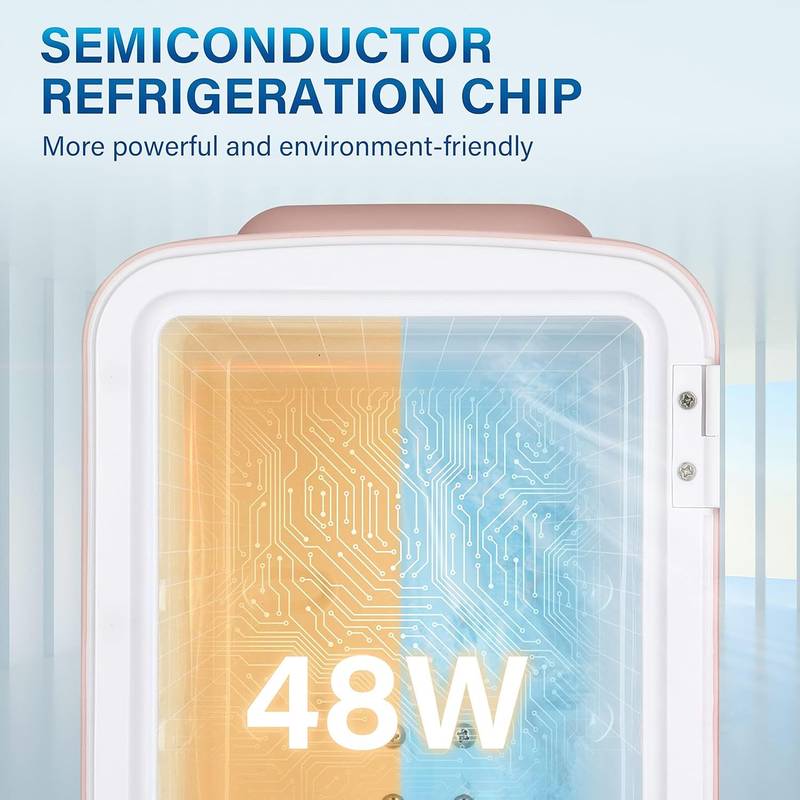 Chic Pink Mini Fridge – Cool & Warm Your Essentials!