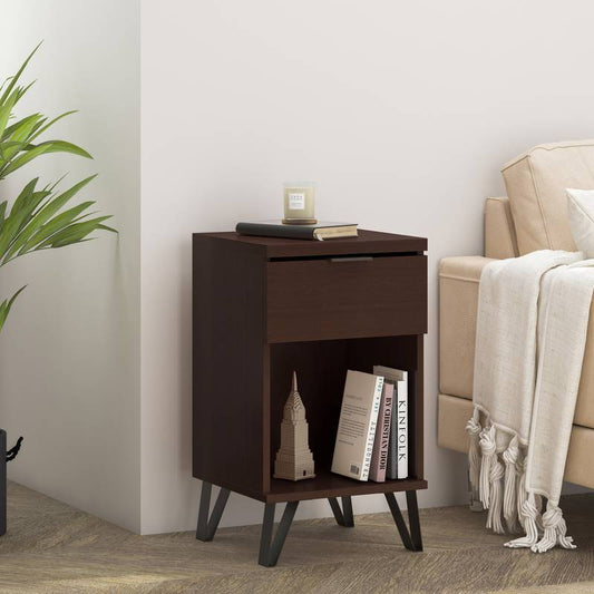 Chic Tall Side Table with Drawer