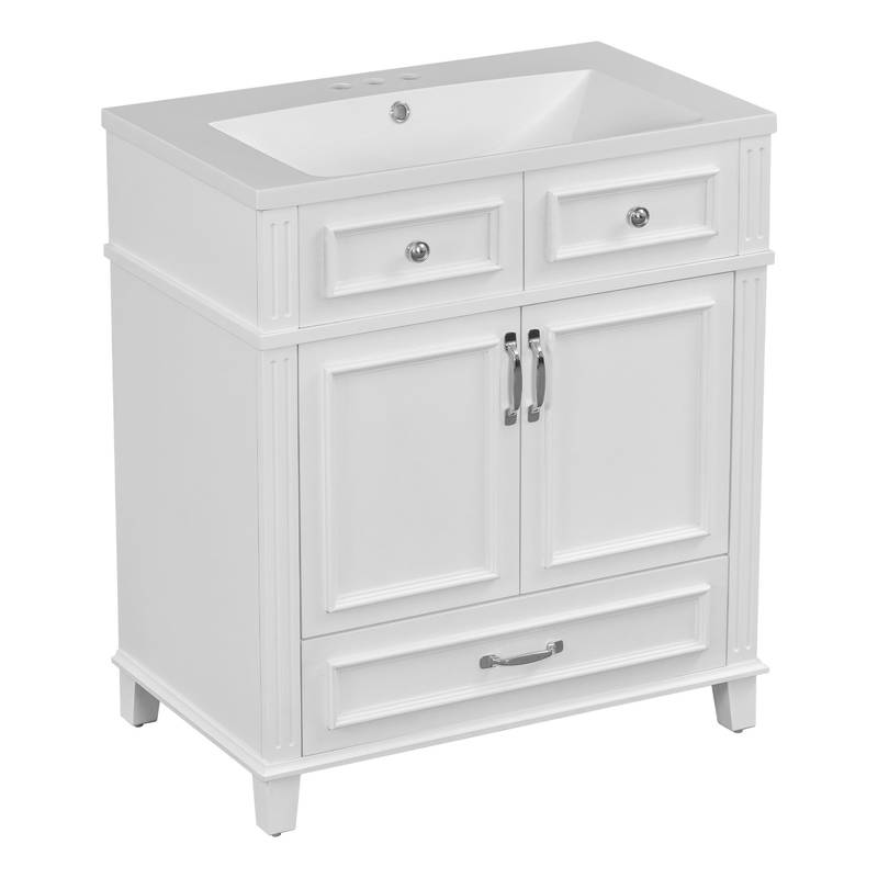 Charming Retro Bathroom Vanity with Soft Close Doors