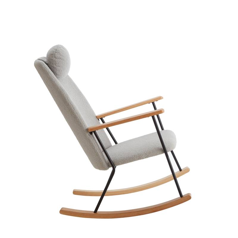 Cozy Rocking Chair with Adjustable Headrest